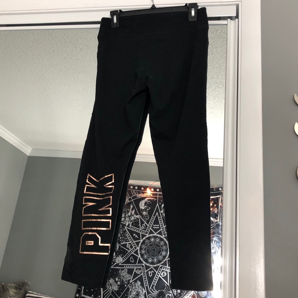 Mesh Black Logo Leggings